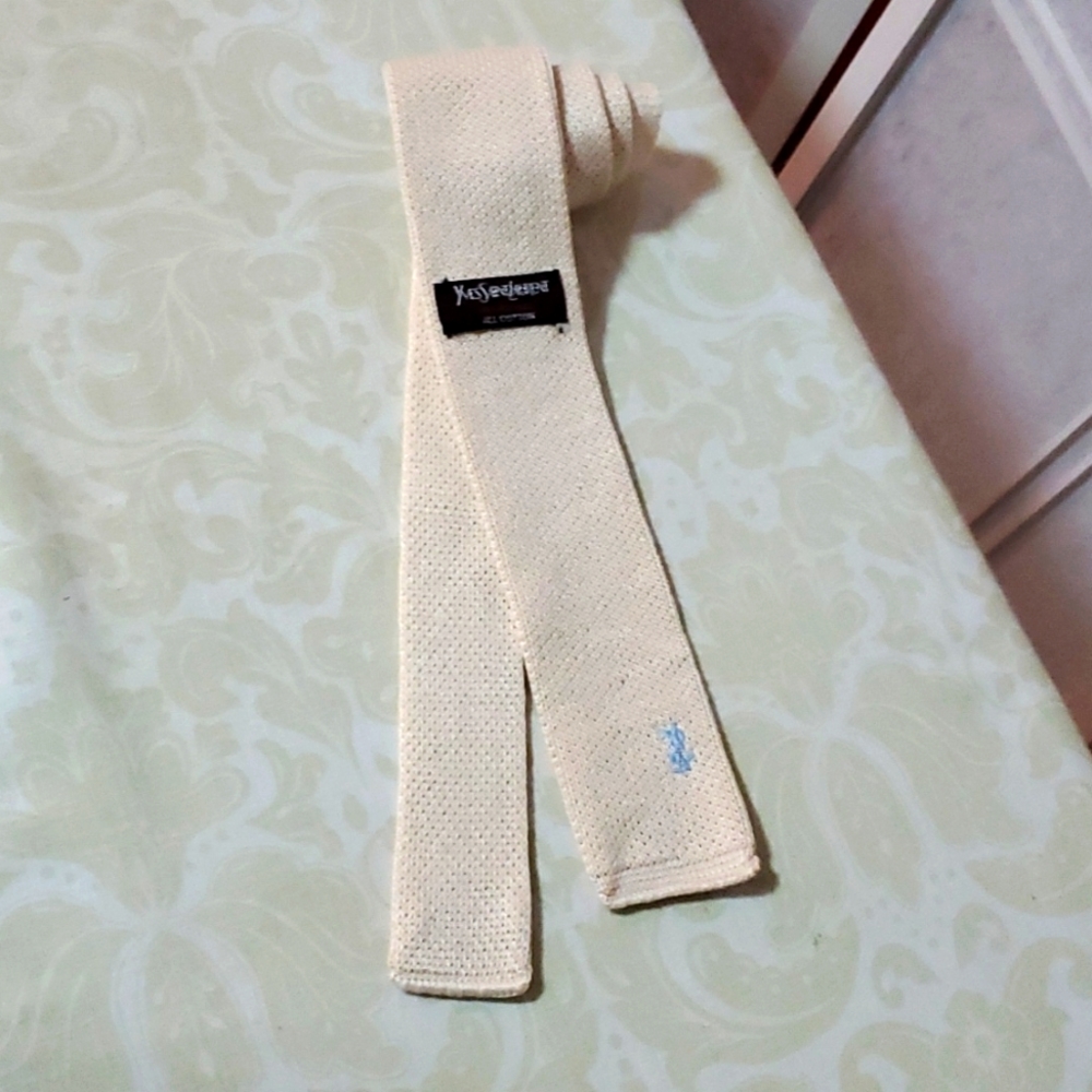 Yves Saint Laurent Slim Square Buttom Tie